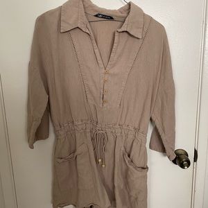 Zara tan romper shorts